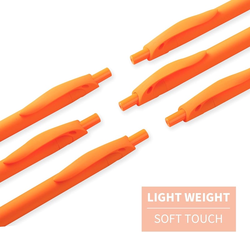 deegtran Pens Bulk, 50 Pack No Bleed Orange Click Pen, Wholesale Retractable Ballpoint Pens, Pens Medium Point, Smooth Ink Pen, 1.0MM Orange Ink - Image 4